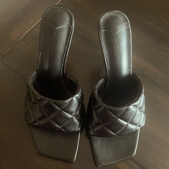 Tony Bianco Black Quilted Heeled Sandals - Picture 9 of 12